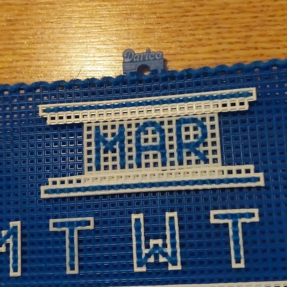 Blue and White Perpetual Calendar